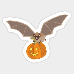 Bat and Pumpkin Sticker